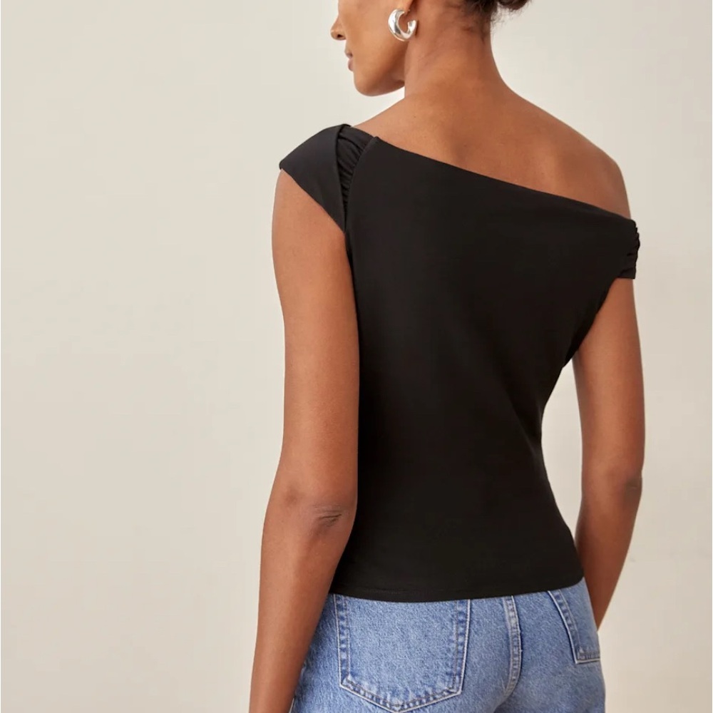 Reformation Black Cello Knit Top Medium - Picture 3 of 4